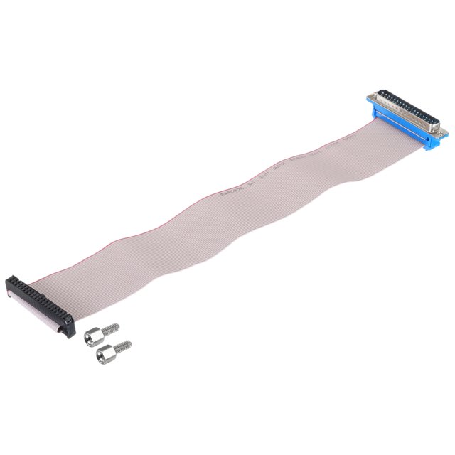 Unique Bargains 40Pin Flat Ribbon Cable Grey DB37 Male to FC-40P 2.54mm Pitch 30cm Length DB Serial Port Cable with 2 Screws