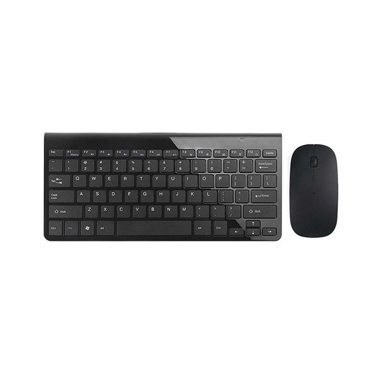 2.4G Wireless Keyboard Mouse Mini Multimedia Keypad Combo Set for Laptop Desktop PC TV Office Supplies,Black