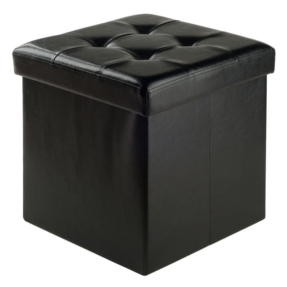Pouf Ashford de Winsome en similicuir avec rangement