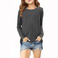 thumbnail image 1 of Besolor Toddler Boys Girls Long Sleeve T-Shirts Casual Crewneck Solid Color Basic Tops Layer Tee Kids Fall Clothes, 1 of 5