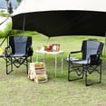 thumbnail image 2 of Camping Chair – Oversized Heavy Duty for Adults – Portable Folding Lawn Chair – Side Table & Storage Pouch – 330 lb Capacity – Aluminum Frame – Outdoor, Beach, Fishing & Picnic, 2 of 12