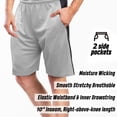 thumbnail image 3 of [5 Pack] Men's Dry-Fit Active Athletic Shorts Basketball Running Gym Workout with Two Side Pockets, 3 of 8