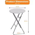 thumbnail image 3 of FDW 31.5'' Weatherproof Folding High Top Bar Table - Portable Round Cocktail Table for Indoor Outdoor Events, 3 of 7