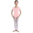 thumbnail image 1 of CHICTRY Filles Enfants Justaucorps de Gymnastique Basique à Manches Courtes Extensible Ballet Danse Justaucorps Haut Rose 8, 1 of 7