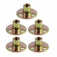 thumbnail image 2 of Fafeicy 5 Pcs Écrou à Bride en T, Écrou de Fixation de Meuble en Fer Galvanisé à 3 Trous Base Ronde, 2 of 8