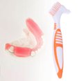 thumbnail image 3 of Double Side Denture Toothbrush Ergonomics Handle Plastic Multi Layered Bristles False Teeth Oral Care Brush for Home Use, 3 of 8