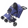 thumbnail image 2 of Pet Pet Stroller Lightweight Foldable Ventilate Oxford Portable Small Dog Stroller for Dogs Cats, 2 of 8