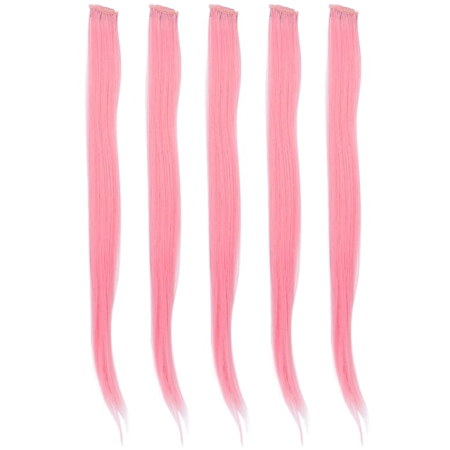 Extensions de Cheveux à Clip, 5 Pcs 55cm Extensions de Cheveux Colorées à Clip pour Femmes Cheveux Synthétiques Haute Température pour Fête et Cosplay