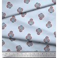 thumbnail image 3 of Soimoi Rayon Crepe Fabric Floral Block Printed Craft Fabric by The Yard 46 Inch Wide, 3 of 5