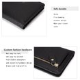thumbnail image 3 of mmirethe Women Short Mini Wallet Chic Deer Button Purse Solid Color Soft Leather Handbag Cash Photo Card Holder Large Capacity Black, 3 of 6
