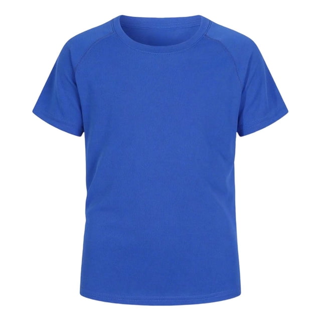 T-shirts à Manches Courtes à Col Rond pour Tout-Petits, Hauts Décontractés en Coton Respirant pour l'École et le Jeu