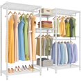 thumbnail image 1 of VIPEK V6 Wire Garment Rack 5 Tiers Heavy Duty Clothes Rack for Hanging Clothes, Wardrobe Rack Compact Large Metal Clothing Rack Freestanding Closet Storage Rack, Max Load 850LBS, White, 1 of 4