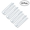 thumbnail image 1 of 8pcs Stainless Steel Curtain Hooks Double Metal Drapery Four Fork Hook Curtain Accessories, 1 of 8