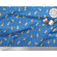 thumbnail image 3 of Soimoi polyester Crepe Fabric Paw,Bone & Puppy Dog Printed Fabric 1 Yard 42 Inch Wide, 3 of 3