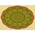 thumbnail image 1 of Ahgly Company Tapis d'Intérieur Lavables en Machine Rectangle Transitionnel Jaune Vif, 7' x 9', 1 of 7