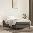 thumbnail image 1 of vidaXL Cadre de Lit Gris Foncé 100x190 cm Lit Simple Velours, 1 of 5