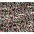 thumbnail image 5 of oneOone Viscose Jersey Fabric Leaves & Floral Block Print Sewing Fabric BTY 60 Inch Wide, 5 of 5