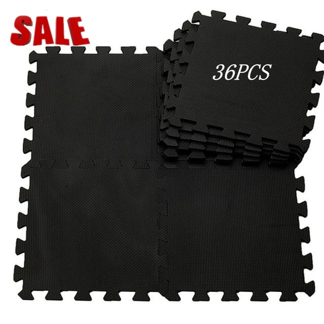 30 * 30Cm Household Foam Floor Mat,36-Piece Puzzle Exercise Mat, Multipurpose Floor Interlocking Tiles Protective Floor Workout Gym Mat
