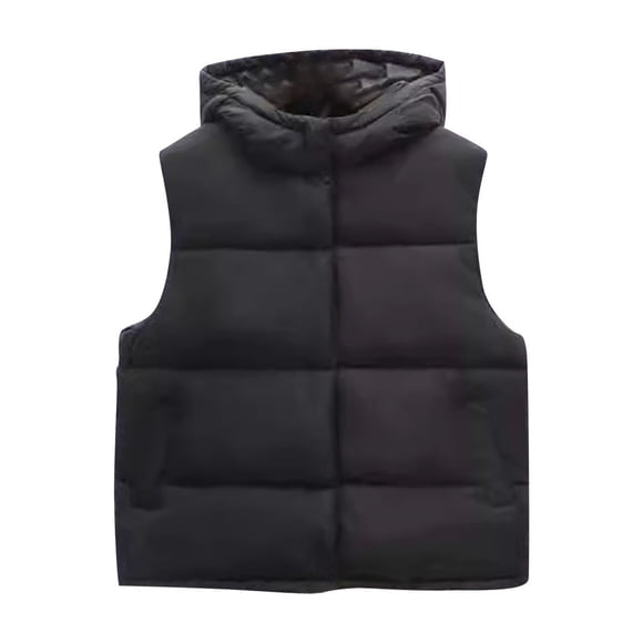 Posijego Kids Snow Vest Jacket for Boys Girls Hooded Puffer Vests Winter Warm Sleeveless Outerwear Coats