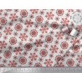 thumbnail image 3 of Soimoi Poly Georgette Fabric Snow Flakes Floral Print Fabric by Yard 42 Inch Wide, 3 of 5