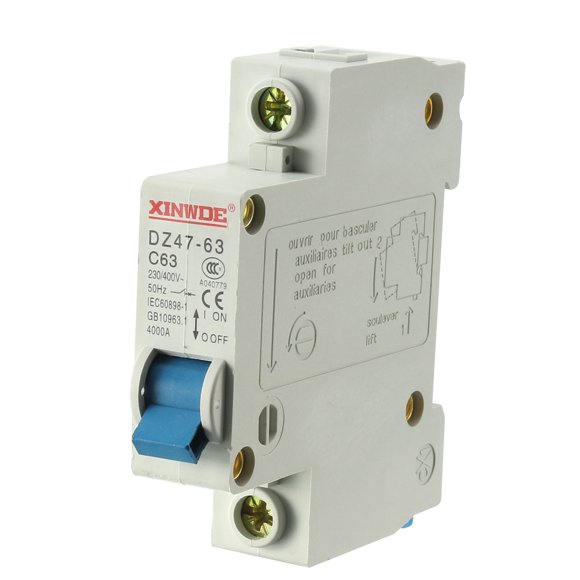 Unique Bargains 1 Pole 63A 230/400V Low-voltage Miniature Circuit Breaker DZ47-63 C63