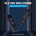 thumbnail image 2 of Labymos M.2 NVMe/ Dual Protocol Mobile Hard Disk Case USB3.1 Type-C External SSD Enclosure Aluminum Alloy Shell(1 Cable+1 Adapter), 2 of 5