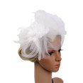 thumbnail image 3 of Kcodviy Women Wedding Mesh Hat Trainman Hat Fascinator Penny Ribbons and Panel Baseball Hat Feathers Party Baseball Caps for Men Adjustable Sports Mens Mesh Hat Adjustable, 3 of 3