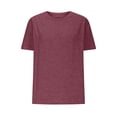 thumbnail image 4 of FAIWAD T-Shirts à Manches Courtes pour Femmes Été Col Rond Manches Courtes Grande Taille T-Shirts Décontractés Plage Vacances Basiques, 4 of 6