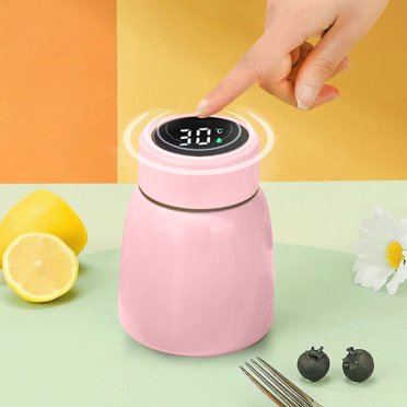 The Household Portable Small Belly Cup Light Intelligent Temperature Display High Value Mini 304 Stainless Steel Vacuum Stewing Cup