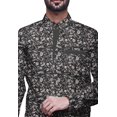 thumbnail image 2 of BESTMAN Chemise Décontractée Imprimée pour Hommes Coupe Ajustée à Boutons Manches Longues, 2 of 5