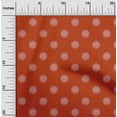 thumbnail image 2 of oneOone Cotton Flex Red Fabric Asian Circle Block Sewing Material Print Fabric By The Yard 40 Inch Wide, 2 of 4