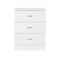 thumbnail image 3 of Nightstand Modern Design 3-drawer Nightstand Glossy White, 3 of 4