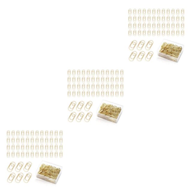 yingyy 130x Restez Organisé avec Ces Trombones Polyvalents Or Résistants à la Rouille 3Ensemble