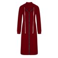 thumbnail image 5 of LOVZFMLL Vestes pour Femmes Décontractées Unies à Manches Longues avec Poche Zippée Sweat à Capuche, 5 of 5