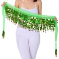 thumbnail image 4 of Transemion Wide Application Belly Dance Sequined Waist Versatile And Stylish Waist dark green 5Set, 4 of 6