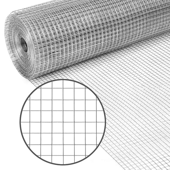 PS Direct Hardware Cloth - 24 Inch x 25 Foot Multipurpose Galvanized Mesh - 1/4 Inch Square Openings Great for Chicken Coop Gutter Guard Craft Projects and Garden Use 23 Gauge 1 Roll