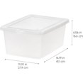 thumbnail image 2 of L Storage Box Stackable - Plastic Bin with Lid Organizing Containers Clear, 2 of 10