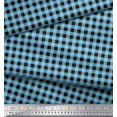 thumbnail image 2 of Soimoi Blue Cotton Poplin Fabric Check Check Print Fabric by Yard 56 Inch Wide, 2 of 4