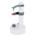 thumbnail image 4 of Éplucheur de Légumes, Éplucheur de Pommes de Terre Électrique ABS et Acier Inoxydable Multifonctionnel Ménage Électrique Automatique Éplucheur de Fruits Machine à Éplucher Cuisine Outil Machine(Blanc), 4 of 14