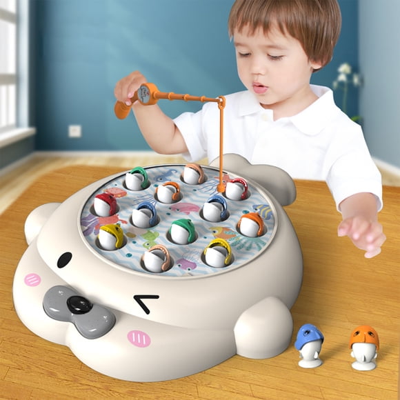 RXIRUCGD Toys Fishing Game Play Set - 12Fish, 2 Poles - Family Children Backyard Colorful Toy Games Baby Toys Christmas Gifts For Boys Kids Age 3 4 5 6 7 And Up