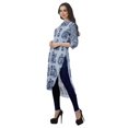 thumbnail image 4 of Moomaya Kurti Tunique Imprimée à Col Mandarin Longueur Genou pour Femmes Vêtements Porter, 4 of 6