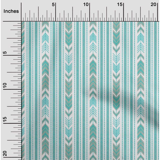 oneOone Cotton Flex Fabric Arrow & Stripe Geometric Print Sewing Fabric BTY 40 Inch Wide