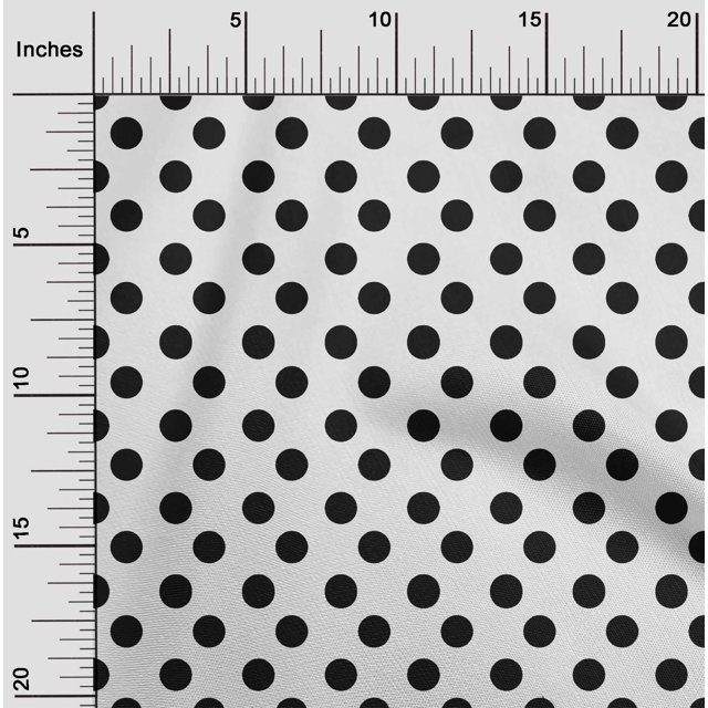 oneOone Cotton Silk Fabric Polka Dots Printed Craft Fabric BTY 42 Inch Wide