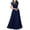 Navy, variant on Pisexur Women's Vintage Floral Lace Dress Evening Formal Dress Half High Collar Chiffon Stitching Evening Party Maxi Dress Formal Bridesmaid Dress for Prom Wedding Christmas Party