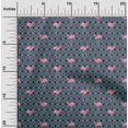 thumbnail image 1 of oneOone Silk Tabby Fabric Geometric & Flamingo Bird Printed Craft Fabric BTY 42 Inch Wide, 1 of 1