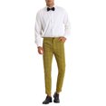 thumbnail image 2 of INSPIRE CHIC Plaid Dress Pants for Men's Contrast Color Formal Pants Yellow 30, 2 of 4