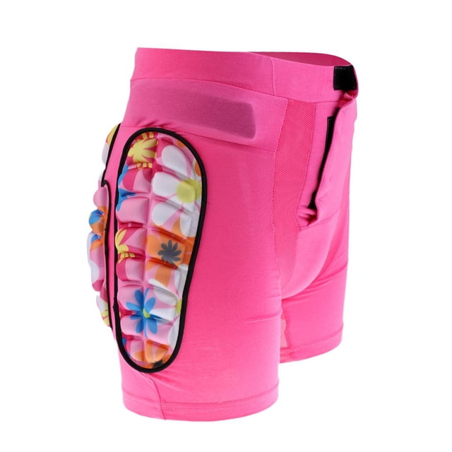 jinwen Short Rembourré de Ski pour Hanches et Fesses avec Coussinet de Protection des Hanches TTP Rose