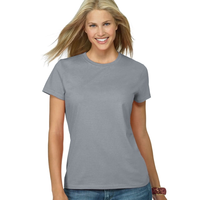 Hanes Womens Nano-T T-shirt, S, Light Steel