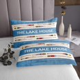 thumbnail image 3 of Erosebridal Rustic Lake House Coverlet Set King, Retro Paddle Wooden Board Bedding Set, Ultra Soft 3-Piece, 3 of 5
