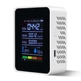 thumbnail image 2 of RXIRUCGD Moniteur de Qualité 5 en 1 Détecteur Intérieur HCHO Testeur TVOC avec Capteur de Température et d'Humidité Affichage LED Rechargeable Qualité, 2 of 9